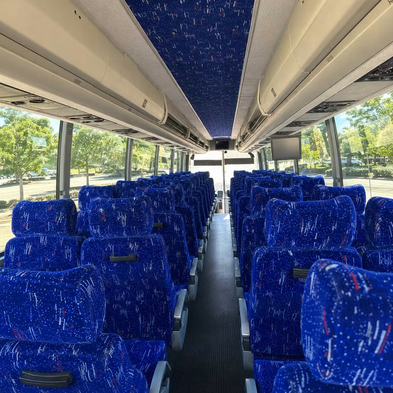 56 passenger charter bus interior