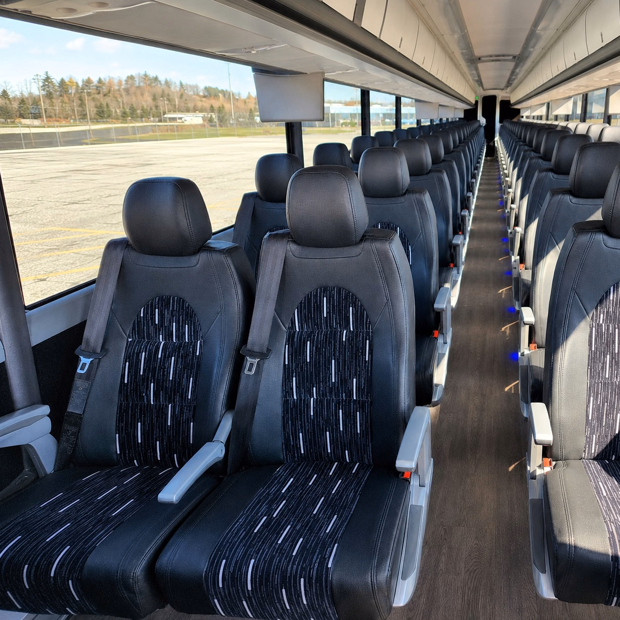 wichita charter bus interior